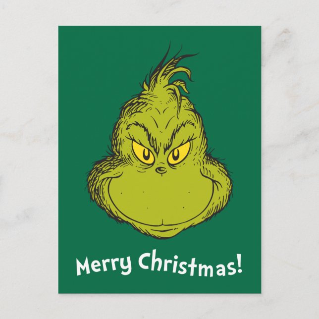 How Grinch Stole Christmas Classic Grinch Holiday Postcard (Front)