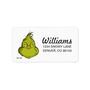 How Grinch Stole Christmas Classic Grinch Label