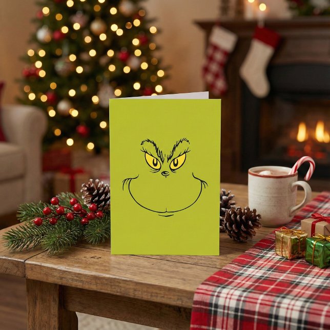How Grinch Stole Christmas Face Holiday Card (Creator Uploaded)