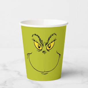 How Grinch Stole Christmas Face Paper Cups