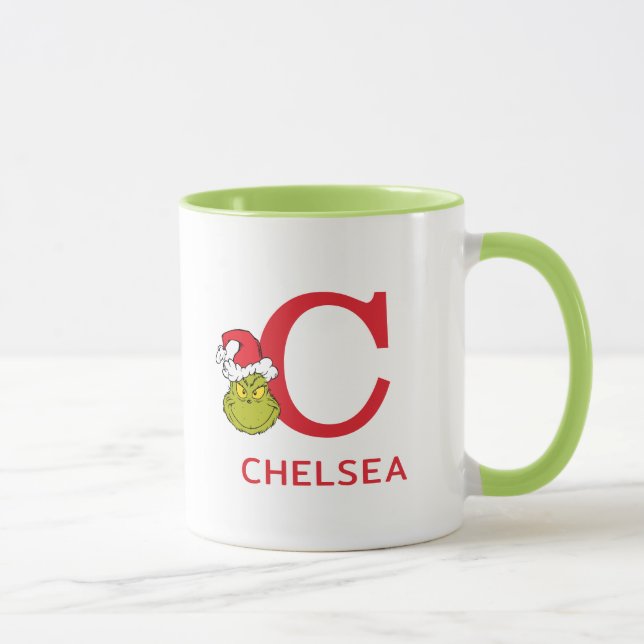 How Grinch Stole Christmas | Name & Monogram C Mug (Right)