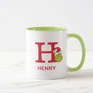 How Grinch Stole Christmas   Name & Monogram H Mug