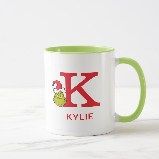 How Grinch Stole Christmas | Name & Monogram K Mug (Right)