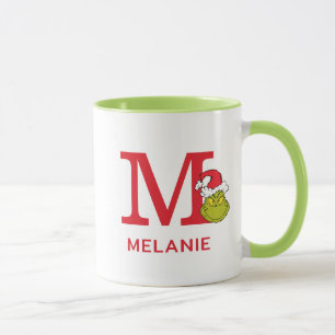 How Grinch Stole Christmas   Name & Monogram M Mug