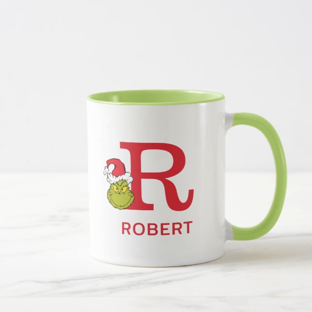 How Grinch Stole Christmas | Name & Monogram R Mug (Right)