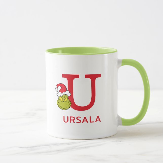 How Grinch Stole Christmas | Name & Monogram U Mug (Right)