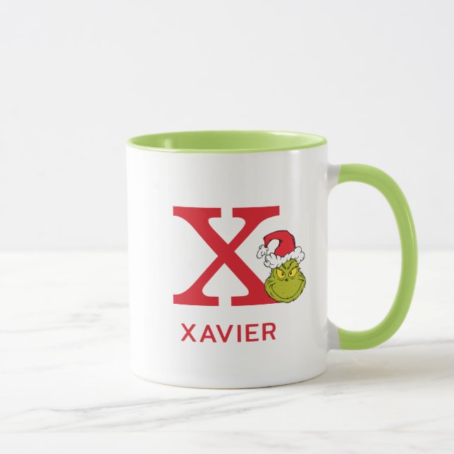 How Grinch Stole Christmas | Name & Monogram X Mug (Right)