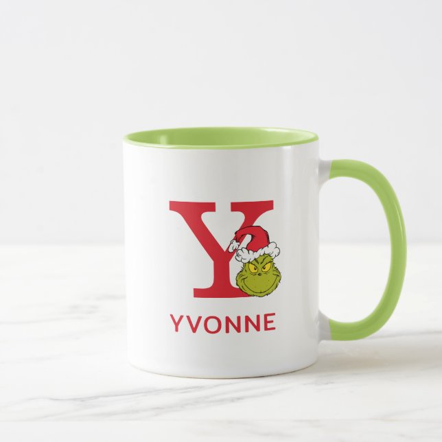 How Grinch Stole Christmas | Name & Monogram Y Mug (Right)