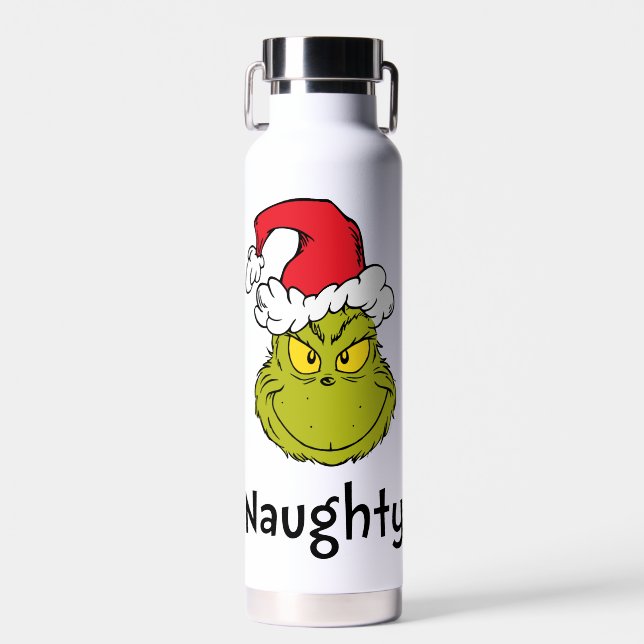 How Grinch Stole Christmas | Naughty Grinch Water Bottle (Front)