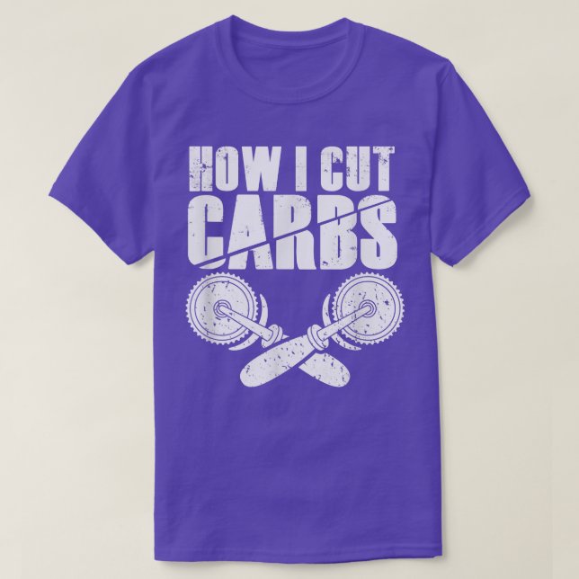 How I Cut Carbs Funny Pizza Lovers 900 T-Shirt (Design Front)