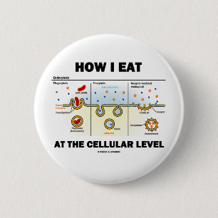 How I Eat At The Cellular Level (Endocytosis) 6 Cm Round Badge
