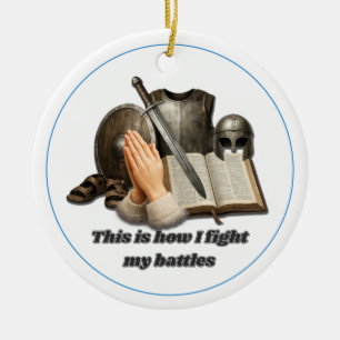 How I Fight My Battles Ceramic Tree Decoration
