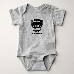 How I Roll 4x4 Off-Road Rock Crawler Truck Baby Bodysuit