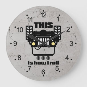 How I Roll 4x4 Off-Road Rock Crawler Truck Large Clock