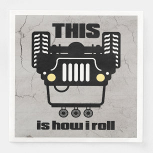 How I Roll 4x4 Off-Road Rock Crawler Truck Napkin