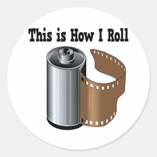 How I Roll Camera Film Classic Round Sticker (Front)