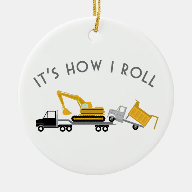 How I Roll Ceramic Tree Decoration (Front)
