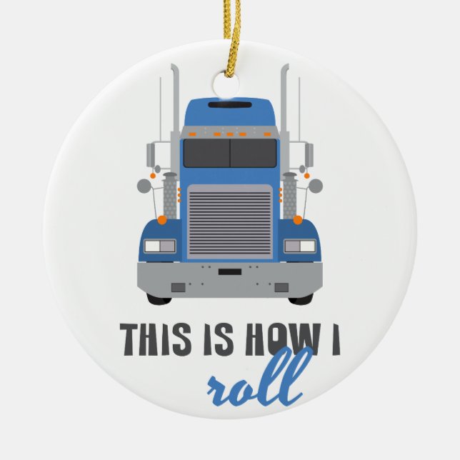 How I Roll Ceramic Tree Decoration (Front)