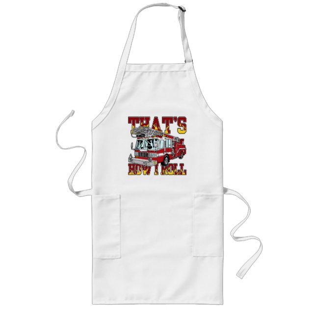 How I Roll Fire Truck Long Apron (Front)