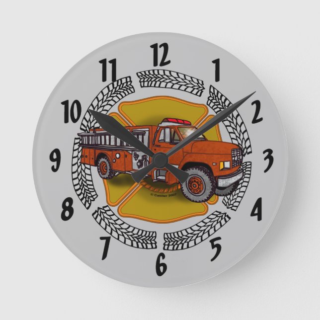How I Roll Firefighter clock (Front)