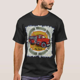 How I Roll Firefighter Firetruck t-shirt