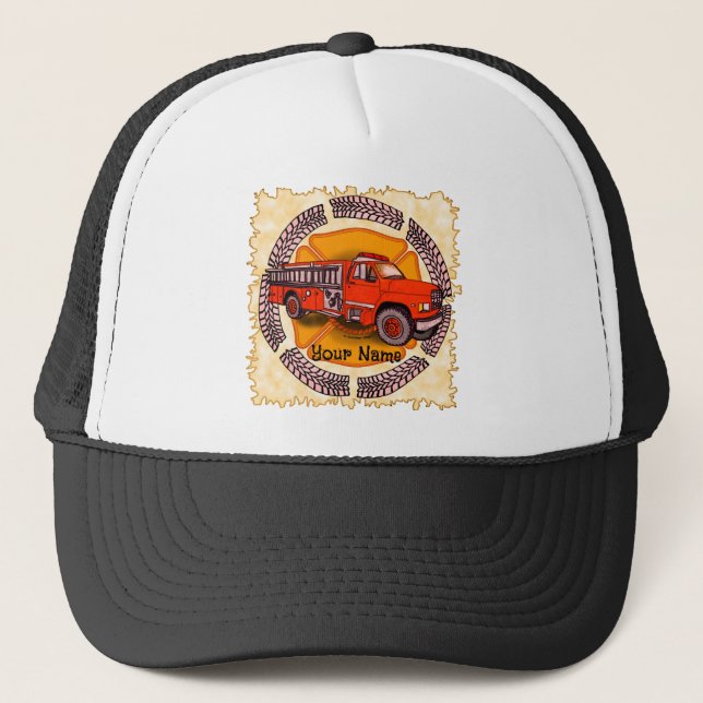 How I Roll Firetruck firefighter hat (Front)