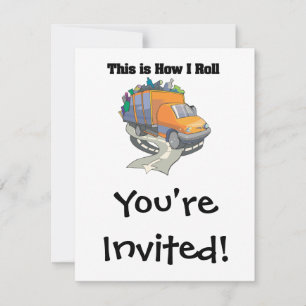 How I Roll (Garbage Truck) Invitation