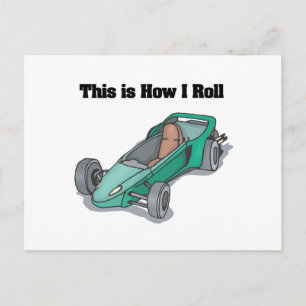 How I Roll (Go Cart) Postcard