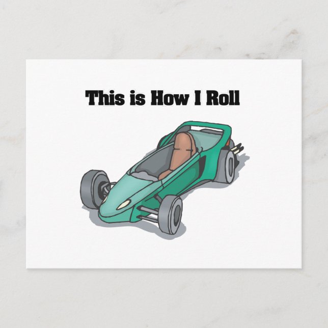 How I Roll (Go Cart) Postcard (Front)