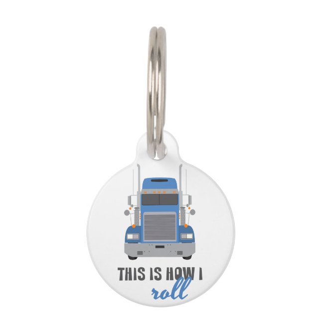 How I Roll Pet Tag (Front)