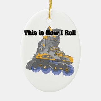 How I Roll (Roller Blades/Inline Skates) Ceramic Tree Decoration