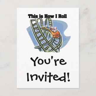 How I Roll (Roller Coaster) Invitation