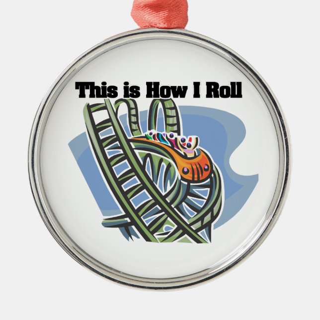 How I Roll (Roller Coaster) Metal Tree Decoration (Front)