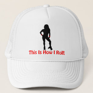 How I Roll Roller Derby Girl Trucker Hat