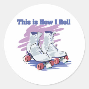 How I Roll (Roller Skates) Classic Round Sticker