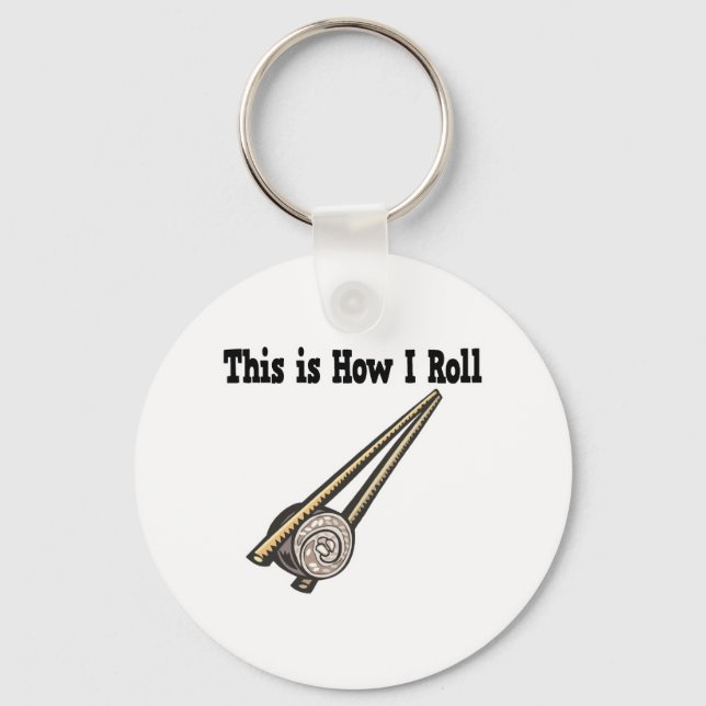 How I Roll Sushi Rice Roll Key Ring (Front)