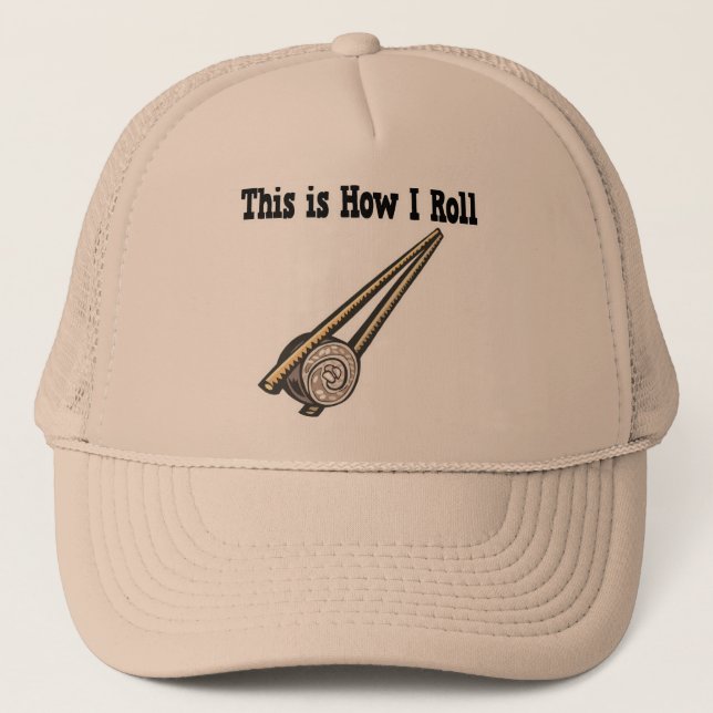 How I Roll Sushi Rice Roll Trucker Hat (Front)