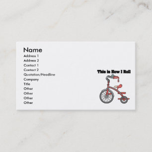How I Roll (Tricycle) Business Card