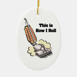 How I Roll (Vacuum Cleaner) Ceramic Tree Decoration