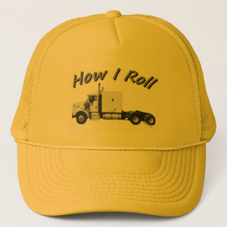 How I Roll Yellow Mesh Truckers Hat