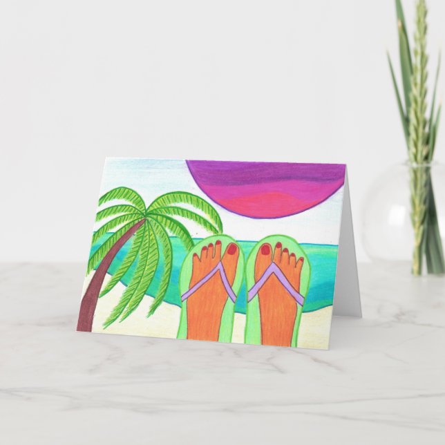 How I Spent My Summer Vacation BLANK GREETING CARD (Front)