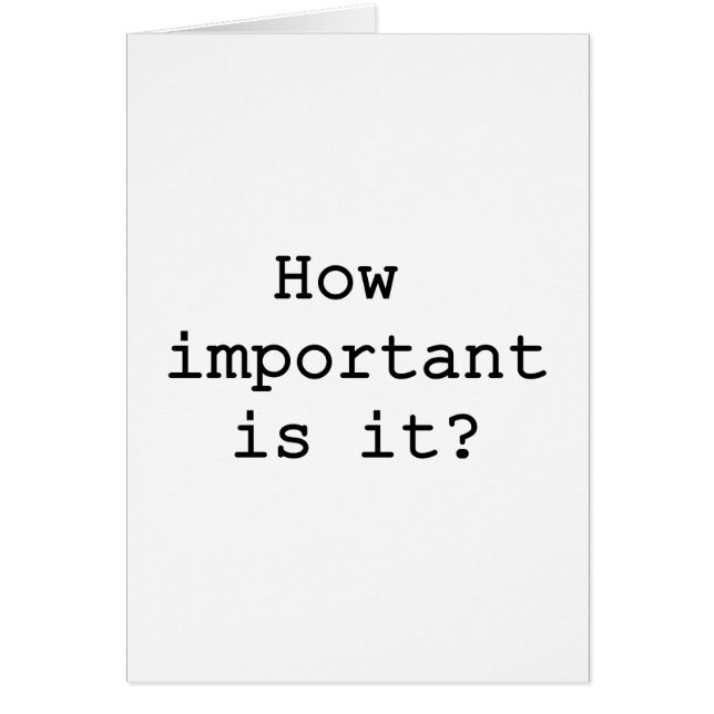 How important is it? | Slogan Quote Typography (Front)
