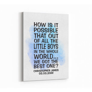 How is it possible that of all the little boys canvas print
