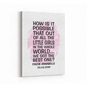 How is it possible that of all the little girls canvas print