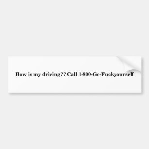 Hows My Driving Bumper Stickers &amp; Car Stickers | Zazzle UK