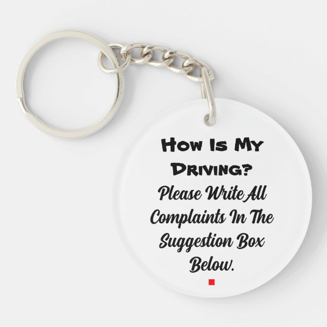 How Is My Driving Keychain (Front)