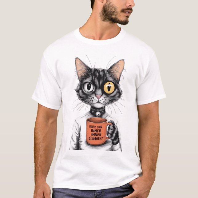 How Is Your Inner Inner Climate? Cat Lover T-Shirt (Front)