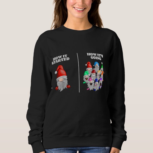 How it Started How its Going Funny Gardening Garde Sweatshirt (Front)