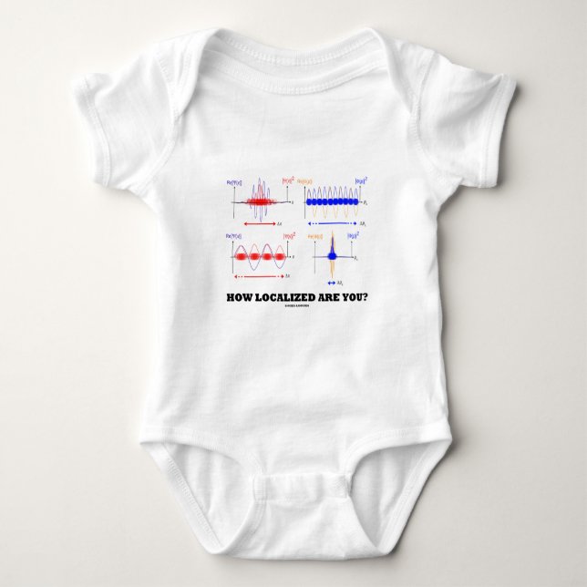 How Localised Are You? (Wave Packet Localisation) Baby Bodysuit (Front)