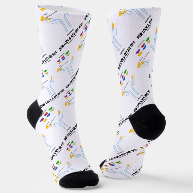 How Lock And Key Are You? Antigen Antibody Socks (Angled)